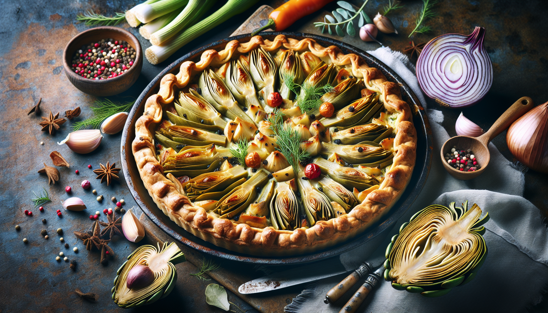 torta salata a i carciofi